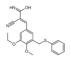 (E)-2-cyano-3-[3-ethoxy-4-methoxy-5-(phenylsulfanylmethyl)phenyl]prop-2-enamide Structure