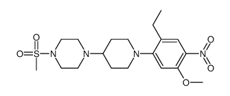 1-(1-(2-ethyl-5-Methoxy-4-nitrophenyl)piperidin-4-yl)-4-(Methylsulfonyl)piperazine结构式