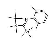 <(tert-butyldimethylsilyl)(2,6-xylylimino)methyl>trimethylstannane Structure