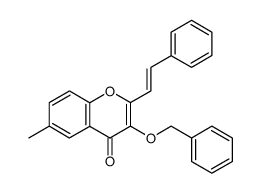 3-benzyloxy-6-methyl-2-styryl-4-oxo-4H-1-benzopyran结构式