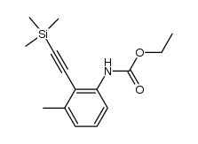 ethyl (3-methyl-2-((trimethylsilyl)ethynyl)phenyl)carbamate结构式