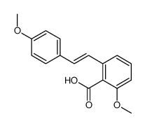 2-methoxy-6-[2-(4-methoxyphenyl)ethenyl]benzoic acid Structure