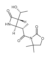 (3S,4R)-3-[(R)-1-hydroxyethyl]-4-[(S)-1-(4,4-dimethyl-2-oxazolidone-3-carbonyl)ethyl]-2-azetidinone结构式