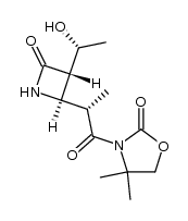 (3S,4R)-3-[(R)-1-hydroxyethyl]-4-[(S)-1-(4,4-dimethyl-2-oxazolidone-3-carbonyl)ethyl]-2-azetidinone Structure