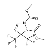 3,3-Bis-trifluoromethyl-3H-[1,2,4]triazole-1,2-dicarboxylic acid dimethyl ester Structure