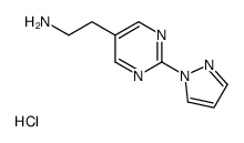 2-(2-pyrazol-1-ylpyrimidin-5-yl)ethanamine,hydrochloride结构式