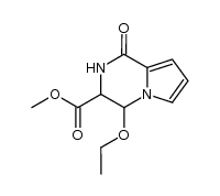 4-ethoxy-3,4-dihydro-3-methoxycarbonylpyrrolo[1,2-a]pyrazin-1(2H)-one Structure