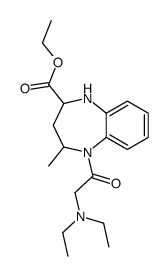 ethyl 5-[2-(diethylamino)acetyl]-4-methyl-1,2,3,4-tetrahydro-1,5-benzodiazepine-2-carboxylate结构式