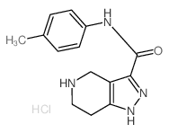 N-(4-Methylphenyl)-4,5,6,7-tetrahydro-1H-pyrazolo-[4,3-c]pyridine-3-carboxamide hydrochloride结构式