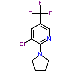 Pyridine, 3-​chloro-​2-​(1-​pyrrolidinyl)​-​5-​(trifluoromethyl)​-结构式