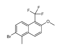 2-bromo-6-methoxy-1-methyl-5-(trifluoromethyl)naphthalene Structure