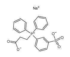 sodium 3-(diphenyl(3-sulfonatophenyl)phosphonio)propanoate结构式