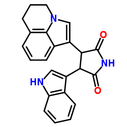 3-(5,6-二氢-4H-吡咯并[3,2,1-ij]喹啉-1-基)-4-(1H-吲哚-3-基)吡咯烷图片