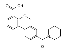 2-methoxy-3-[4-(piperidine-1-carbonyl)phenyl]benzoic acid结构式