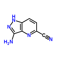 3-Amino-1H-pyrazolo[4,3-b]pyridine-5-carbonitrile结构式