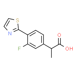 3-Fluoro-α-methyl-4-(2-thiazolyl)benzeneacetic acid Structure