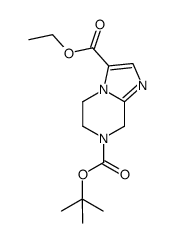 7-tert-butyl 3-ethyl 5,6-dihydroimidazo[1,2-a]pyrazine-3,7(8H)-dicarboxylate structure