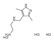 N1-((3,5-二甲基-1H-吡唑-4-基)甲基)-1,2-乙二胺三盐酸盐结构式