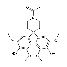 1-(4,4-bis(4-hydroxy-3,5-dimethoxyphenyl)piperidin-1-yl)ethanone Structure