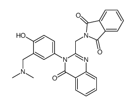 2-[[3-[3-[(dimethylamino)methyl]-4-hydroxyphenyl]-4-oxoquinazolin-2-yl]methyl]isoindole-1,3-dione Structure
