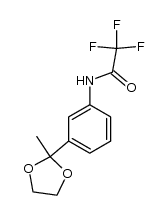 2-methyl-2-(3-trifluoroacetylamino)phenyl-1,3-dioxolane Structure