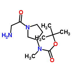 2-Methyl-2-propanyl (1-glycyl-3-pyrrolidinyl)methylcarbamate Structure