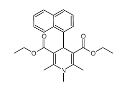 diethyl 1,2,6-trimethyl-4-(naphthalen-1-yl)-1,4-dihydropyridine-3,5-dicarboxylate结构式