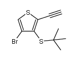 4-bromo-3-(t-butylsulfanyl)-2-ethynylthiophene Structure