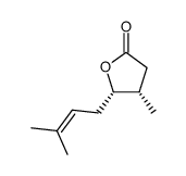4-methyl-5-(3'-methyl-2'-butenyl)-dihydrofuran-2-one Structure