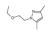 1-(2-ethoxyethyl)-3,5-dimethylpyrazole结构式