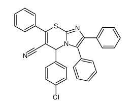 5-(4-Chloro-phenyl)-2,3,7-triphenyl-5H-imidazo[2,1-b][1,3]thiazine-6-carbonitrile结构式