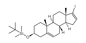 3-((tert-butyldimethylsilyl)oxy)-17-iodo-5,16-androstadiene Structure
