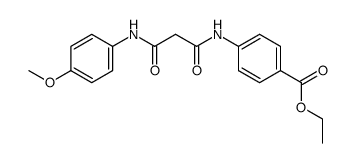 4-[2-(4-Methoxy-phenylcarbamoyl)-acetylamino]-benzoic acid ethyl ester Structure