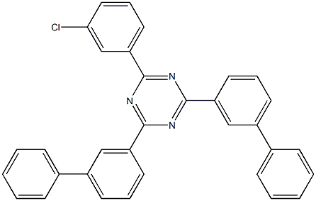 2,4-di([1,1'-biphenyl]-3-yl)-6-(3-chlorophenyl)-1,3,5-triazine结构式