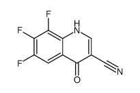 6,7,8-Trifluoro-4-oxo-1,4-dihydro-3-quinolinecarbonitrile结构式