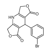 8-(3-bromophenyl)-3,4,5,8-tetrahydrodifuro[3,4-b:3',4'-f]pyridine-1,7-dione结构式