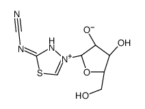 3-ribofuranosyl-N-cyano-2-amino-1,3,4-thiadiazole结构式