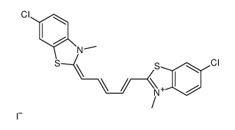 (2E)-6-chloro-2-[(2E,4E)-5-(6-chloro-3-methyl-1,3-benzothiazol-3-ium-2-yl)penta-2,4-dienylidene]-3-methyl-1,3-benzothiazole,iodide Structure