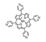 Mn(meso-tetrakis(4-pyridyl) porphyrinate)结构式