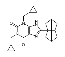 1,3-Bis(cyclopropylmethyl)-8-(3-noradamantyl)xanthine Structure
