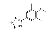 5-(4-methoxy-3,5-dimethylphenyl)-2-methyl-2H-tetrazole结构式