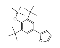 2-(3,5-di-tert-butyl-4-(trimethylsiloxy)phenyl)furan结构式