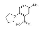 5-Amino-2-pyrrolidin-1-yl-benzoic acid结构式