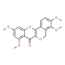 3,4,8,10-Tetramethoxy[2]benzopyrano[4,3-b][1]benzopyran-7(5H)-one Structure