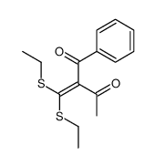 2-[bis(ethylsulfanyl)methylidene]-1-phenylbutane-1,3-dione结构式