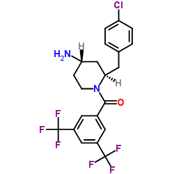 4-Piperidinamine, 1-[3,5-bis(trifluoromethyl)benzoyl]-2-[(4-chlorophenyl)Methyl]-, (2R,4S)- (9CI) picture