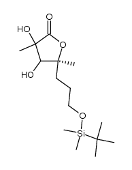 (5S)-5-(3-((tert-butyldimethylsilyl)oxy)propyl)-3,4-dihydroxy-3,5-dimethyldihydrofuran-2(3H)-one Structure