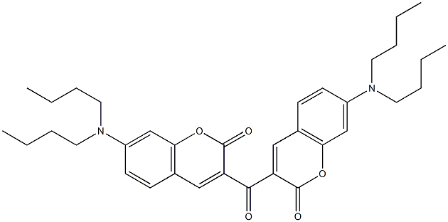 3,3'-Carbonylbis(7-(dibutylamino)-2H-chromen-2-one) Structure