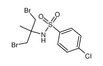 1,3-Dibrom-2-[4-chlor-phenylsulfonamido]-2-methyl-propan Structure