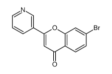 7-bromo-2-pyridin-3-ylchromen-4-one结构式